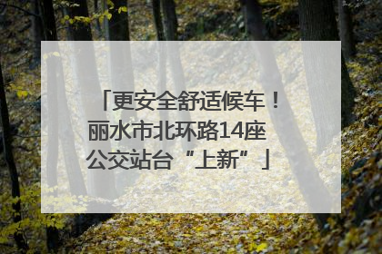 更安全舒适候车！丽水市北环路14座公交站台“上新”