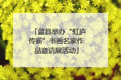 歙县举办“虹庐传薪”书画名家作品邀请展活动