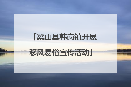 梁山县韩岗镇开展移风易俗宣传活动