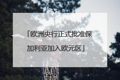 欧洲央行正式批准保加利亚加入欧元区