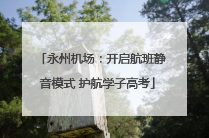 永州机场：开启航班静音模式 护航学子高考