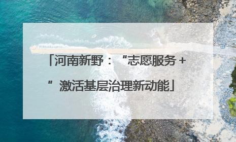河南新野：“志愿服务＋”激活基层治理新动能