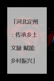 河北定州：传承乡土文脉 赋能乡村振兴