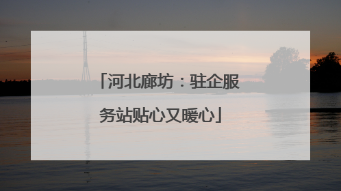 河北廊坊：驻企服务站贴心又暖心