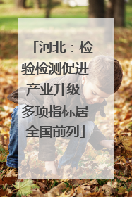 河北：检验检测促进产业升级 多项指标居全国前列