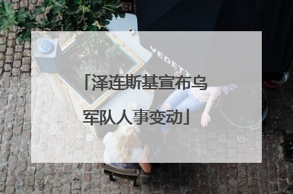 泽连斯基宣布乌军队人事变动