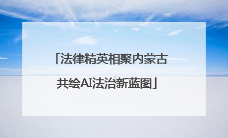 法律精英相聚内蒙古 共绘AI法治新蓝图