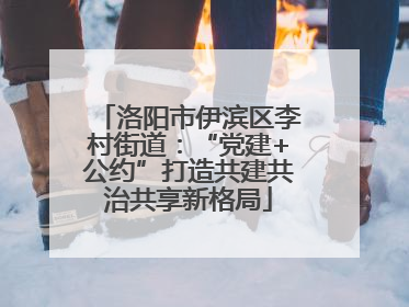 洛阳市伊滨区李村街道：“党建+公约”打造共建共治共享新格局
