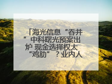 海光信息“吞并”中科曙光预案出炉 现金选择权太“鸡肋”？业内人士：企业不想大量现金流出