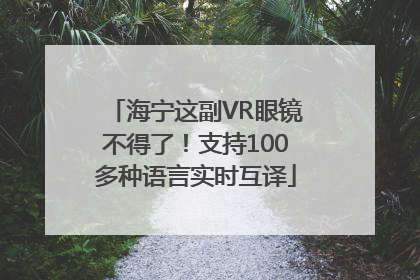 海宁这副VR眼镜不得了！支持100多种语言实时互译