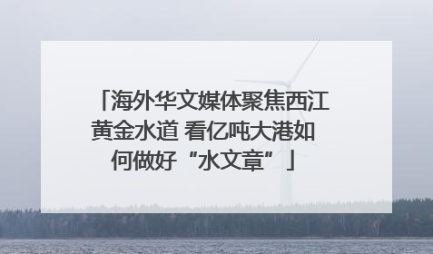 海外华文媒体聚焦西江黄金水道 看亿吨大港如何做好“水文章”