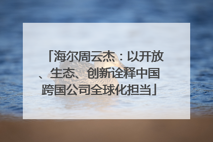 海尔周云杰：以开放、生态、创新诠释中国跨国公司全球化担当