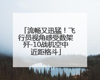 流畅又迅猛！飞行员视角感受数架歼-10战机空中近距格斗
