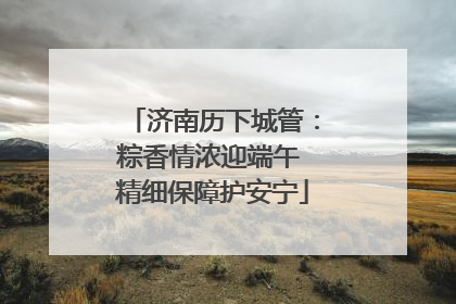 济南历下城管：粽香情浓迎端午 精细保障护安宁