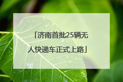 济南首批25辆无人快递车正式上路