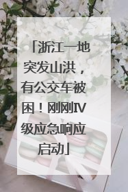 浙江一地突发山洪，有公交车被困！刚刚Ⅳ级应急响应启动