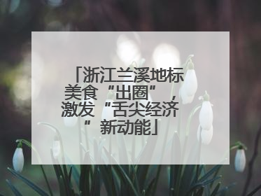 浙江兰溪地标美食“出圈”，激发“舌尖经济”新动能