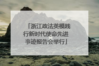 浙江政法英模践行新时代使命先进事迹报告会举行