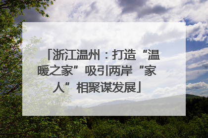 浙江温州：打造“温暖之家”吸引两岸“家人”相聚谋发展