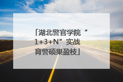 湖北警官学院“1+3+N”实战育警硕果盈枝