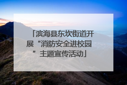 滨海县东坎街道开展“消防安全进校园”主题宣传活动