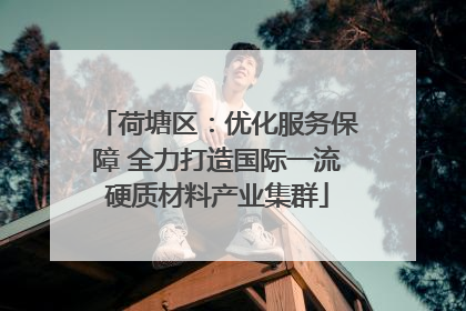 荷塘区：优化服务保障 全力打造国际一流硬质材料产业集群