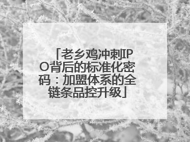 老乡鸡冲刺IPO背后的标准化密码：加盟体系的全链条品控升级