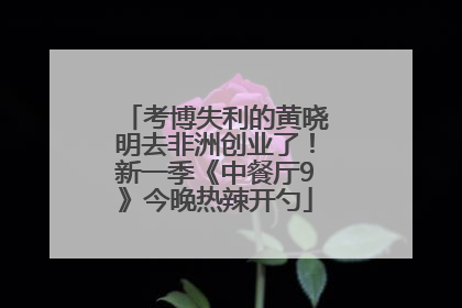 考博失利的黄晓明去非洲创业了！新一季《中餐厅9》今晚热辣开勺