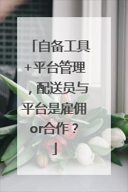 自备工具+平台管理，配送员与平台是雇佣or合作？