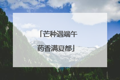 芒种遇端午 药香满夏都