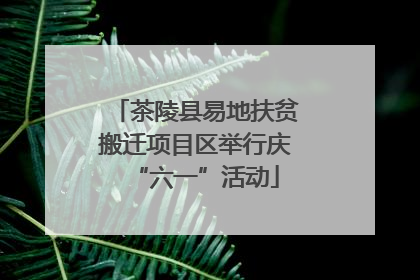 茶陵县易地扶贫搬迁项目区举行庆“六一”活动