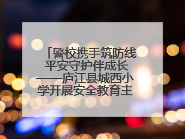 警校携手筑防线 平安守护伴成长——庐江县城西小学开展安全教育主题活动