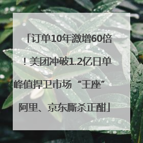 订单10年激增60倍！美团冲破1.2亿日单峰值捍卫市场“王座” 阿里、京东厮杀正酣