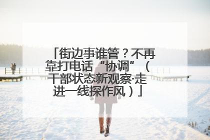 街边事谁管？不再靠打电话“协调”（干部状态新观察·走进一线探作风）