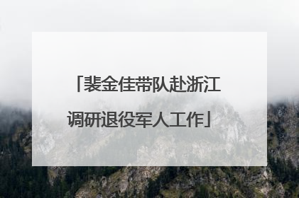 裴金佳带队赴浙江调研退役军人工作