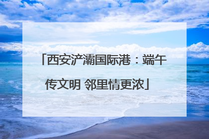 西安浐灞国际港：端午传文明 邻里情更浓