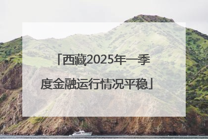 西藏2025年一季度金融运行情况平稳