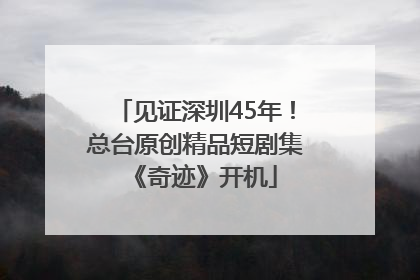 见证深圳45年！总台原创精品短剧集《奇迹》开机