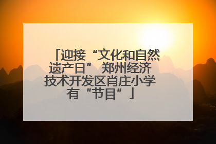 迎接“文化和自然遗产日” 郑州经济技术开发区肖庄小学有“节目”