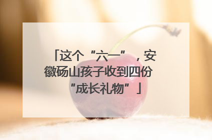 这个“六一”，安徽砀山孩子收到四份“成长礼物”
