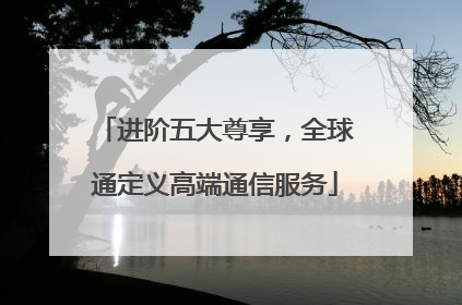 进阶五大尊享，全球通定义高端通信服务