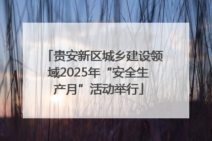 贵安新区城乡建设领域2025年“安全生产月”活动举行