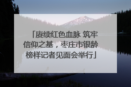 赓续红色血脉 筑牢信仰之基，枣庄市银龄榜样记者见面会举行