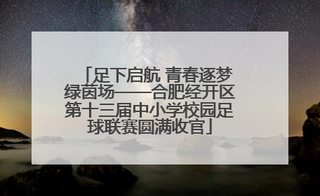 足下启航 青春逐梦绿茵场——合肥经开区第十三届中小学校园足球联赛圆满收官