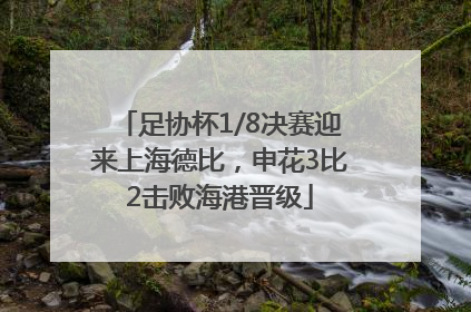 足协杯1/8决赛迎来上海德比，申花3比2击败海港晋级
