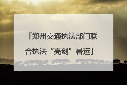 郑州交通执法部门联合执法“亮剑”暑运