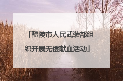醴陵市人民武装部组织开展无偿献血活动