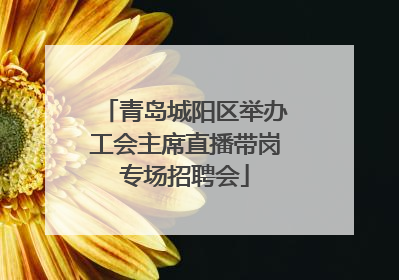 青岛城阳区举办工会主席直播带岗专场招聘会