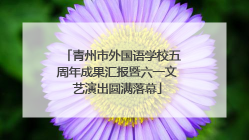 青州市外国语学校五周年成果汇报暨六一文艺演出圆满落幕
