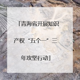 青海省开展知识产权“五个一”三年攻坚行动